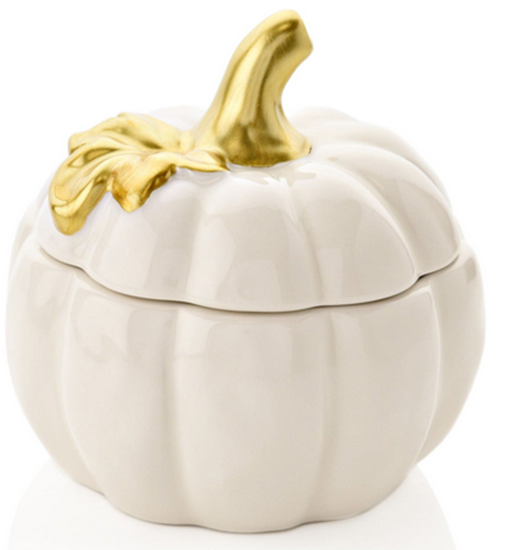 Hocus Pocus Cream & Gold Pumpkin Keepsake Box