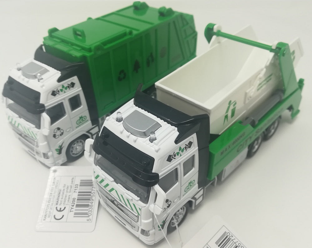 KandyToys Pull Back Die Cast Recycling Lorries