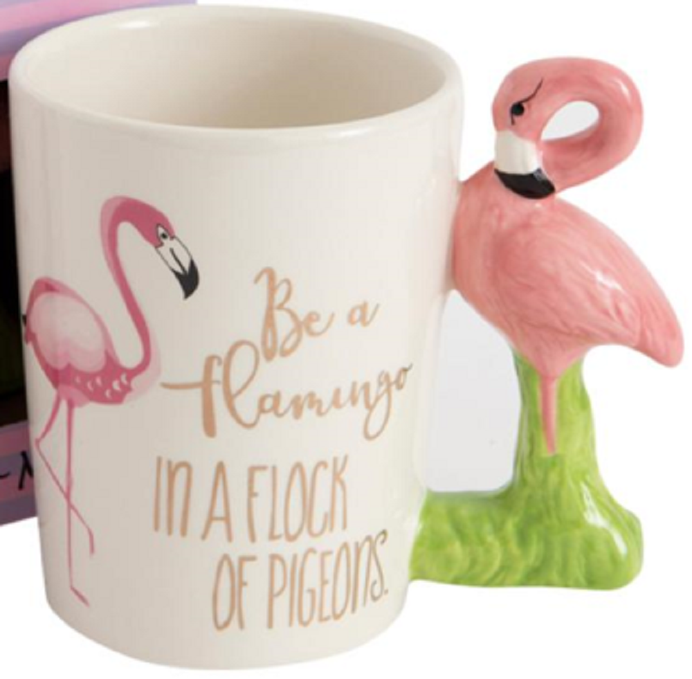 Giftworks Flamingo Handle Mug