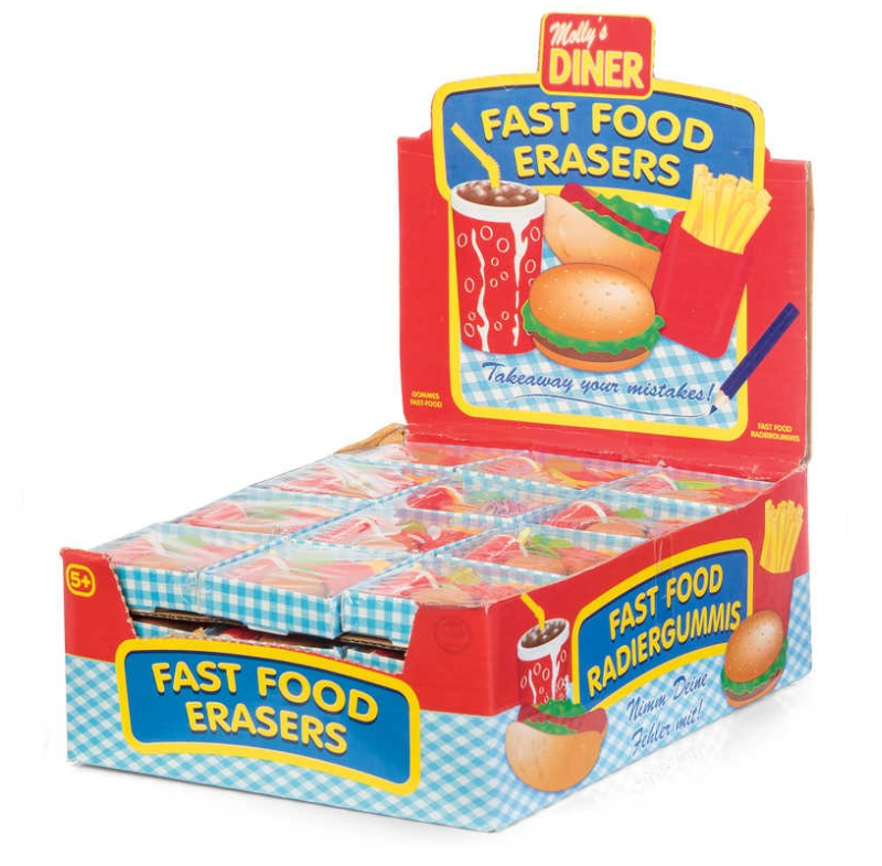 Fast Food Erasers