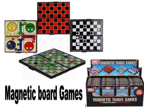 Mini Magnetic Travel Board Games (Ludo, Chess, Snakes & Ladders, Draughts)