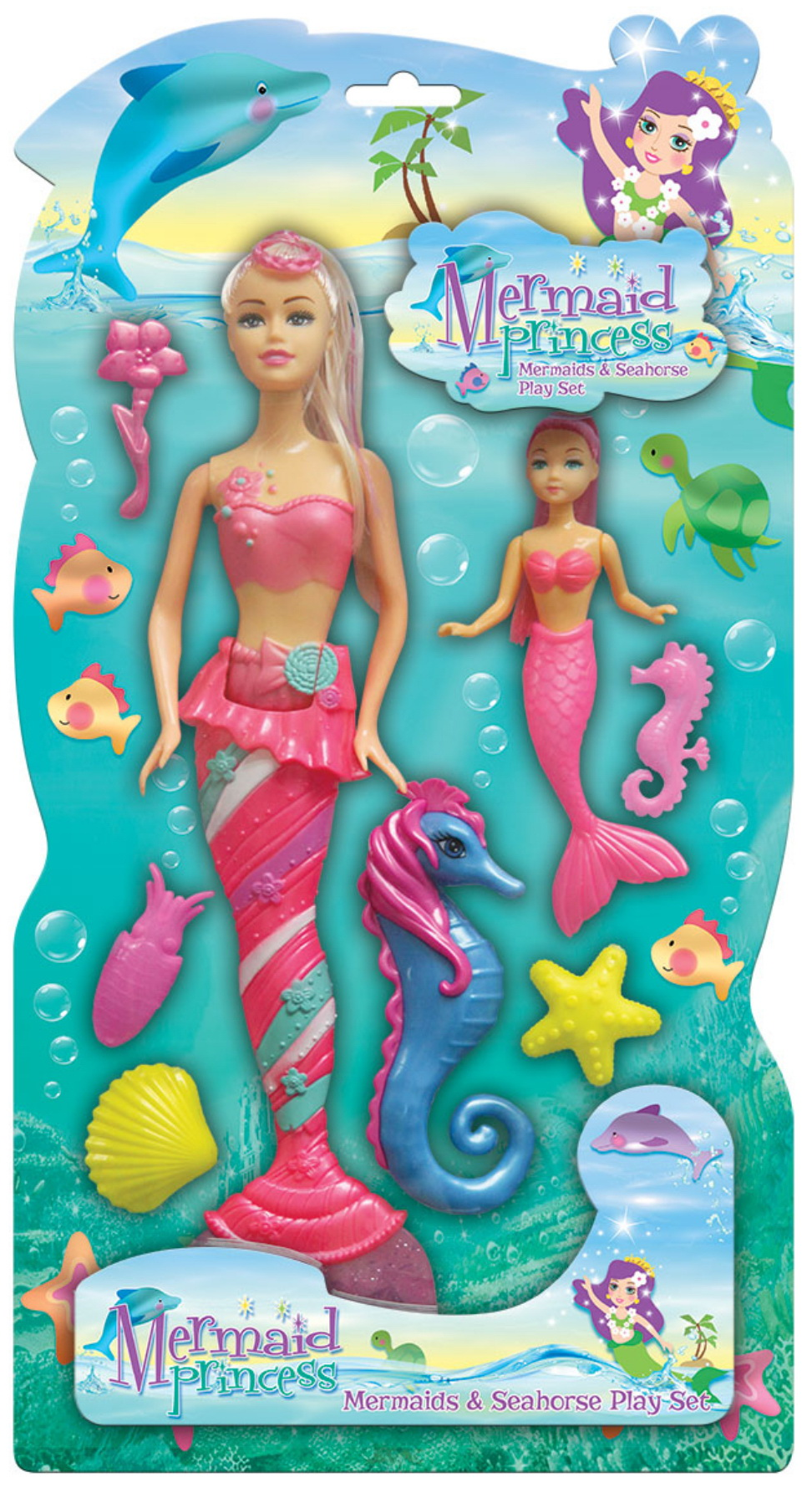 Mermaid Princess and Seahorse Playset
