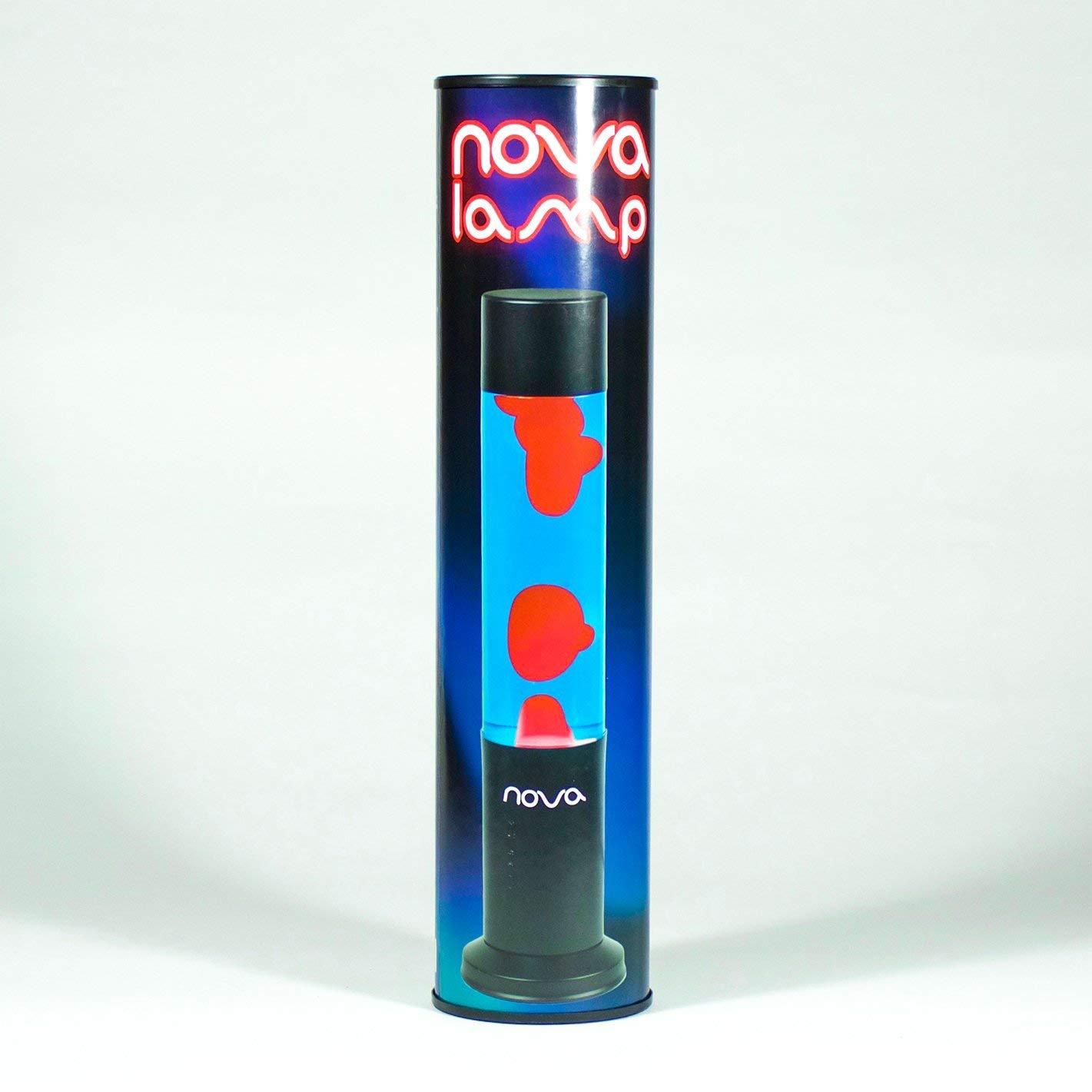 Nova Lava Lamp Blue Liquid Red Wax Packaging