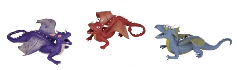 Ravensden Stretchy Rubber Dragon Figure 28cm - 2 Designs