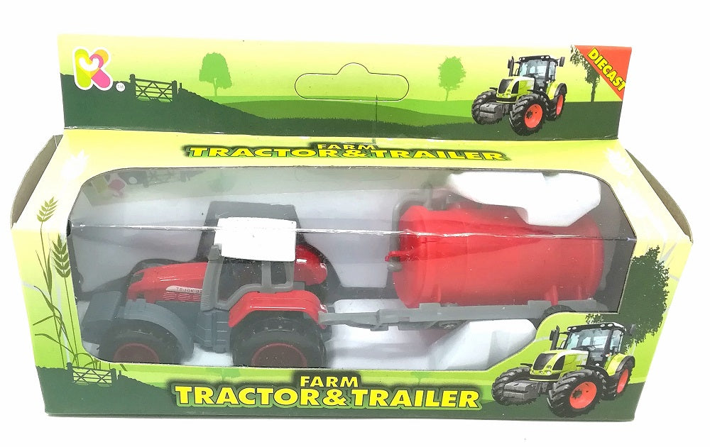 Keycraft Farm Tractor and Trailer 12cm
