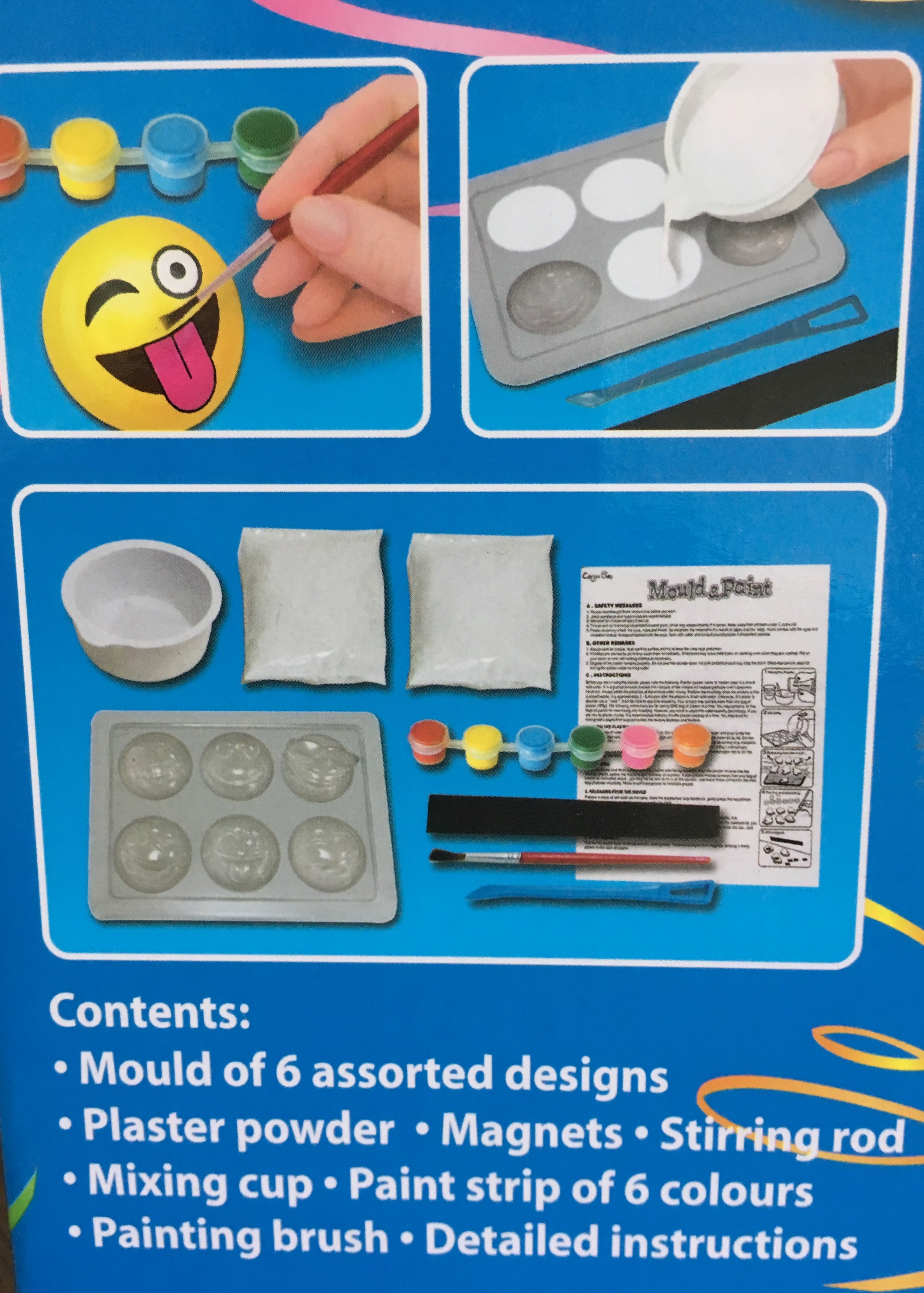 Funny Face Mould and Paint Fridge Magnets Set