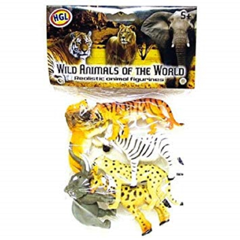 6 Piece Wild Animals of the World Realistic Figurines