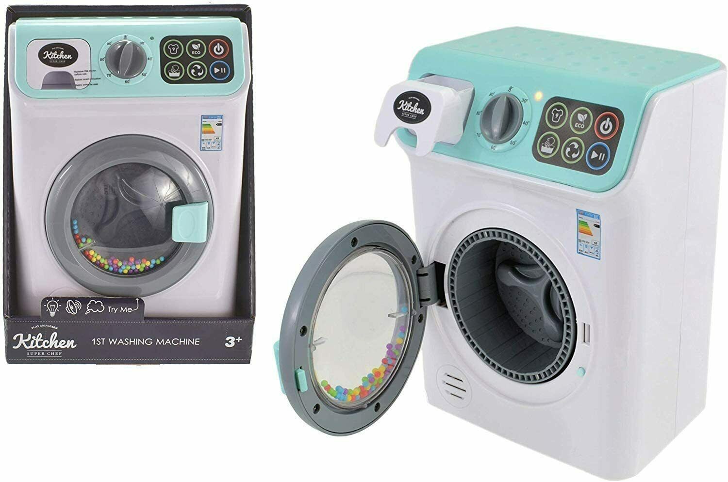 Infunbebe Play and Learn Kitchen My First Washing Machine