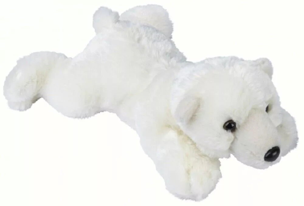 Ravensden Plush Polar Bear Laying 28cm