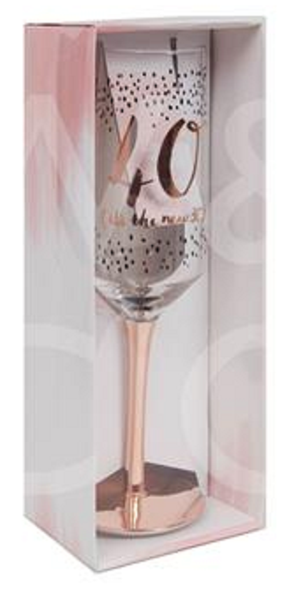 Luxe Birthday Flute 40th Glass