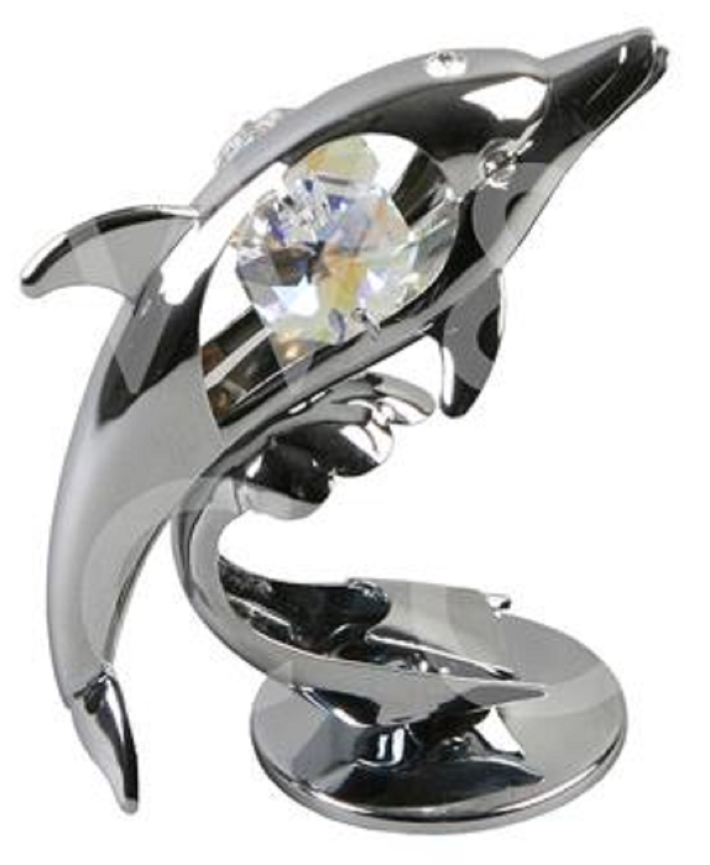 Crystocraft Chrome Plated Dolphin