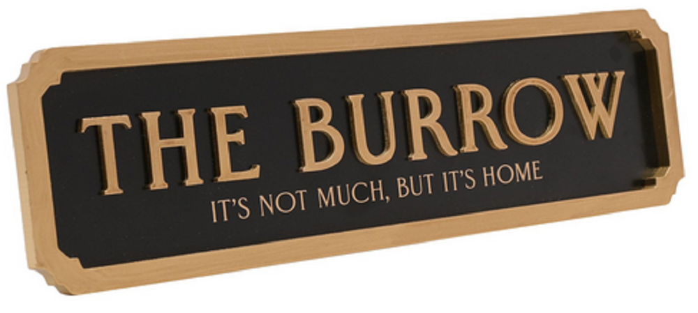 Harry Potter The Burrow Street Sign