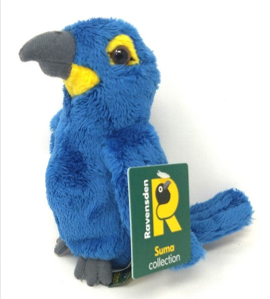 Ravensden Soft Toy Hyacinth Macaw Parrot 15cm