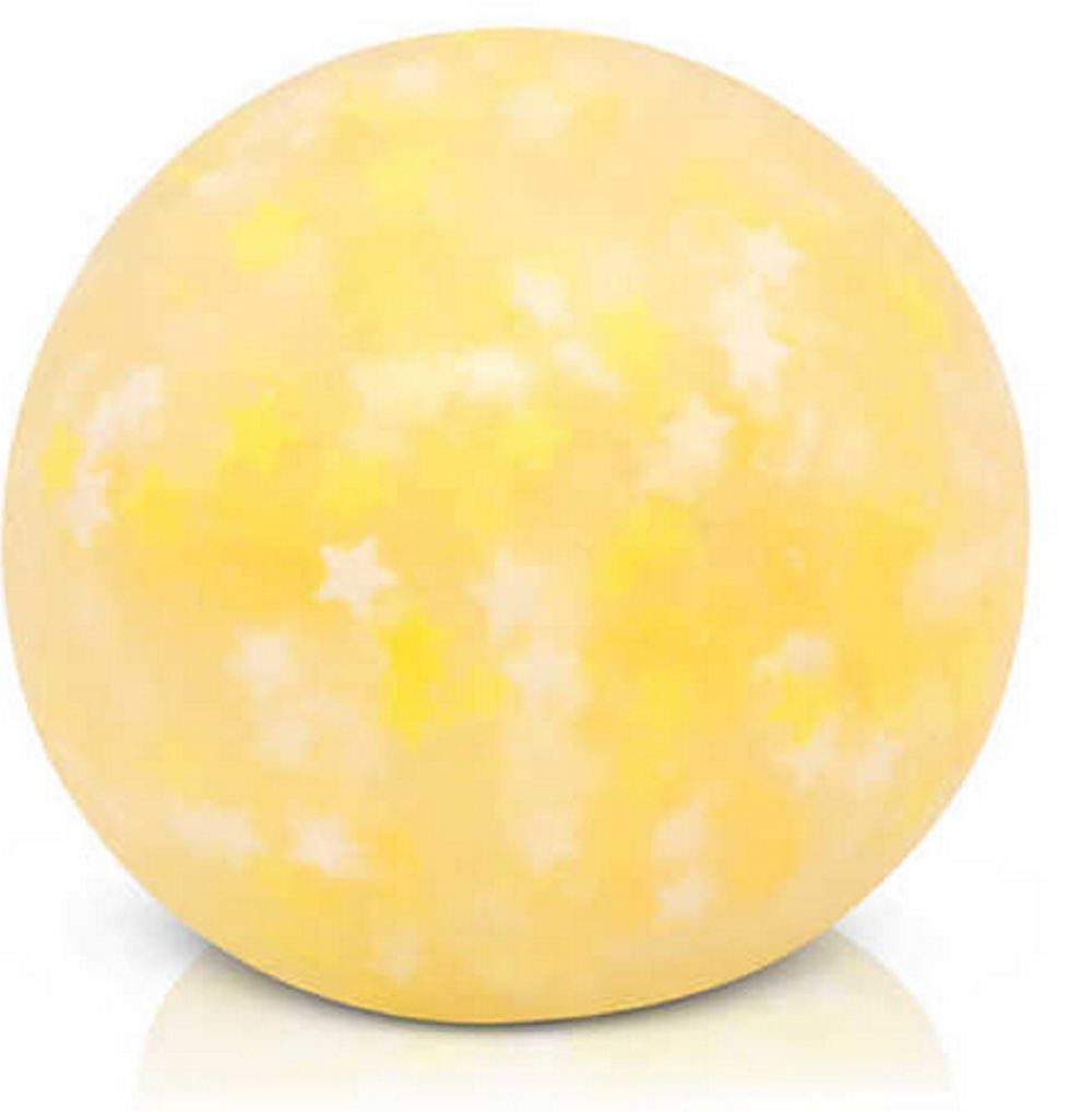 Glow In The Dark Moon & Stars Squish Ball 7cm