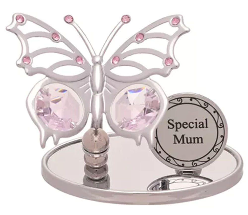 Crystocraft Chrome Plated Butterfly Special Mum