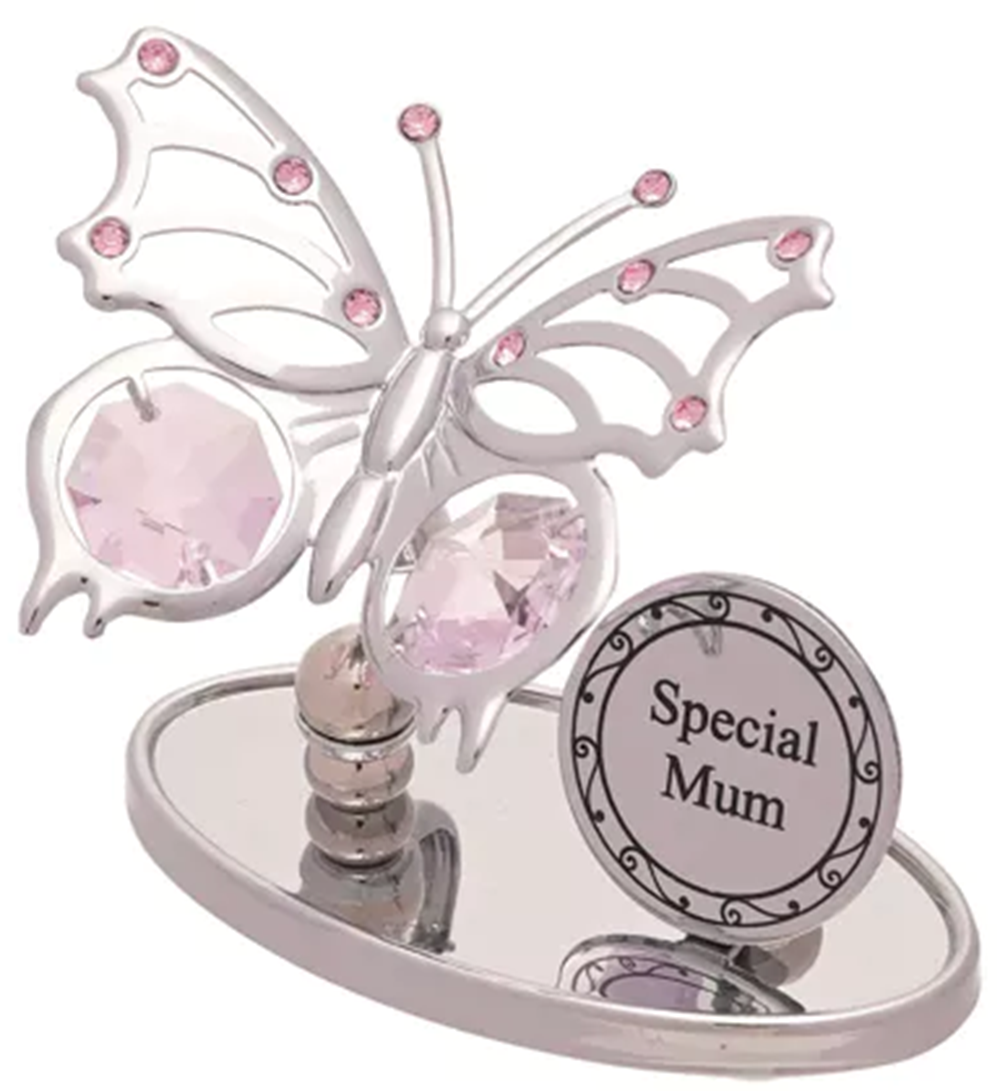 Crystocraft Chrome Plated Butterfly Special Mum