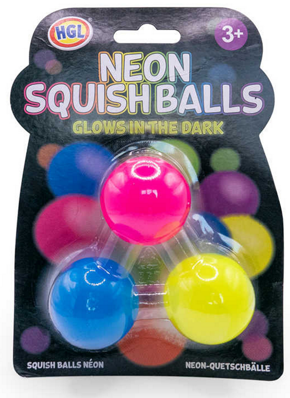 HGL Neon Squish Balls Pack Of 3