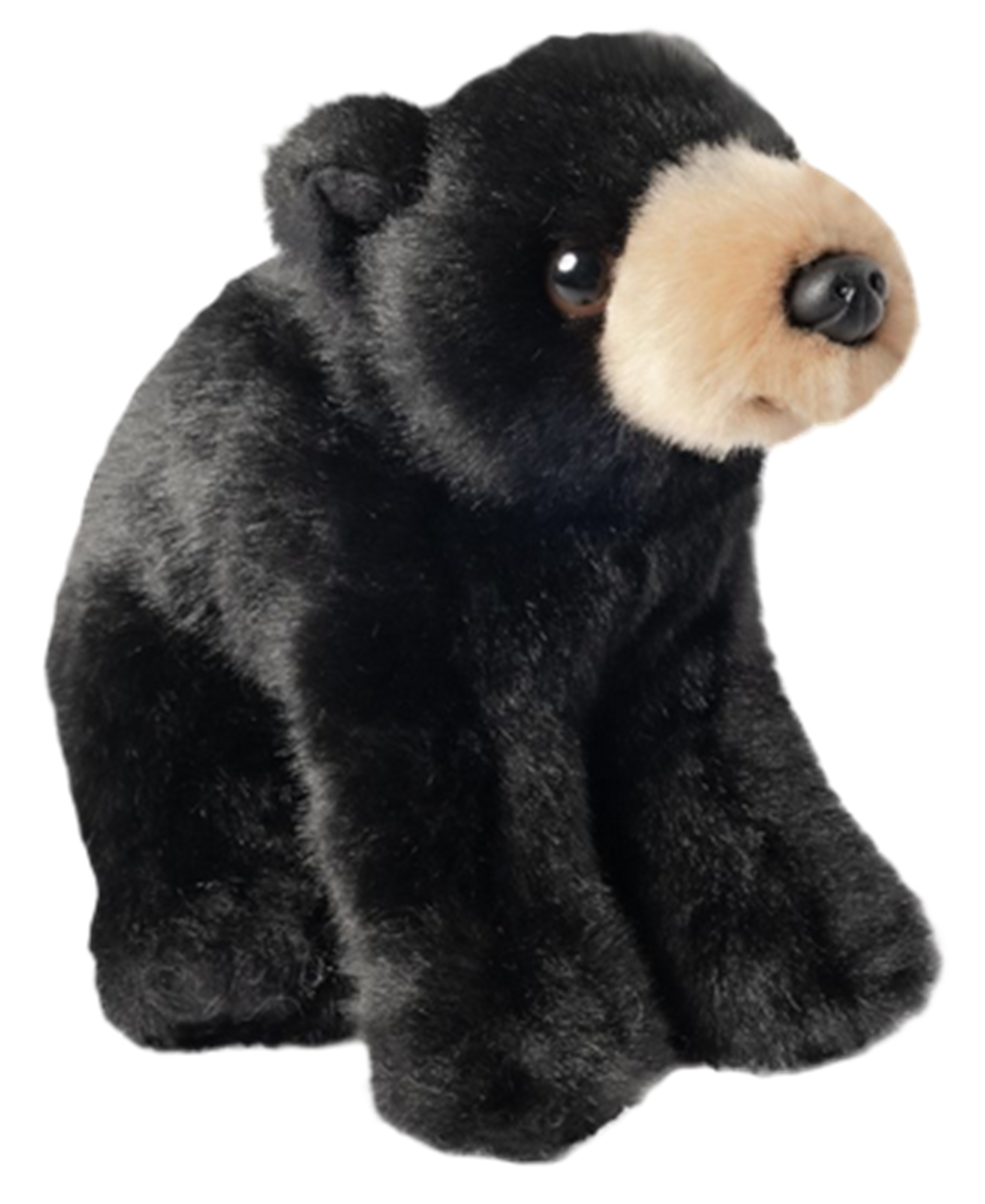 Living Nature Sitting Black Bear Cub 15cm