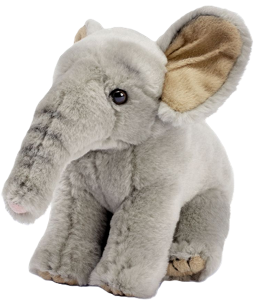 Living Nature Sitting Elephant Calf Plush 18cm