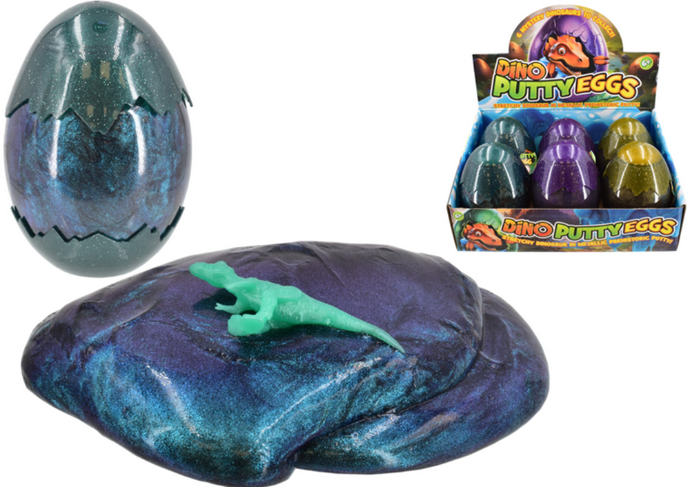 Kandytoys Metallic Large Dino Putty Egg