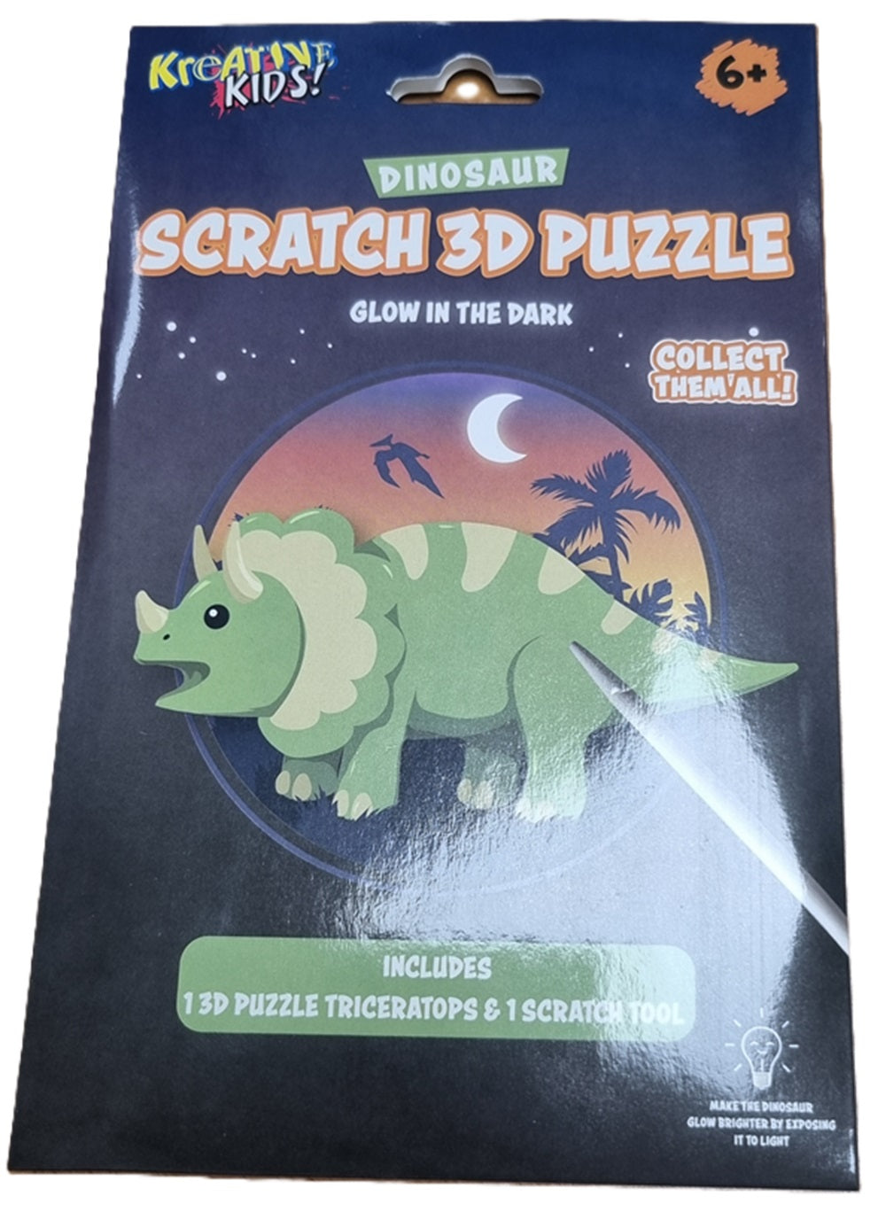 Kreative Kidz Glow In The Dark 3D Dino Puzzle