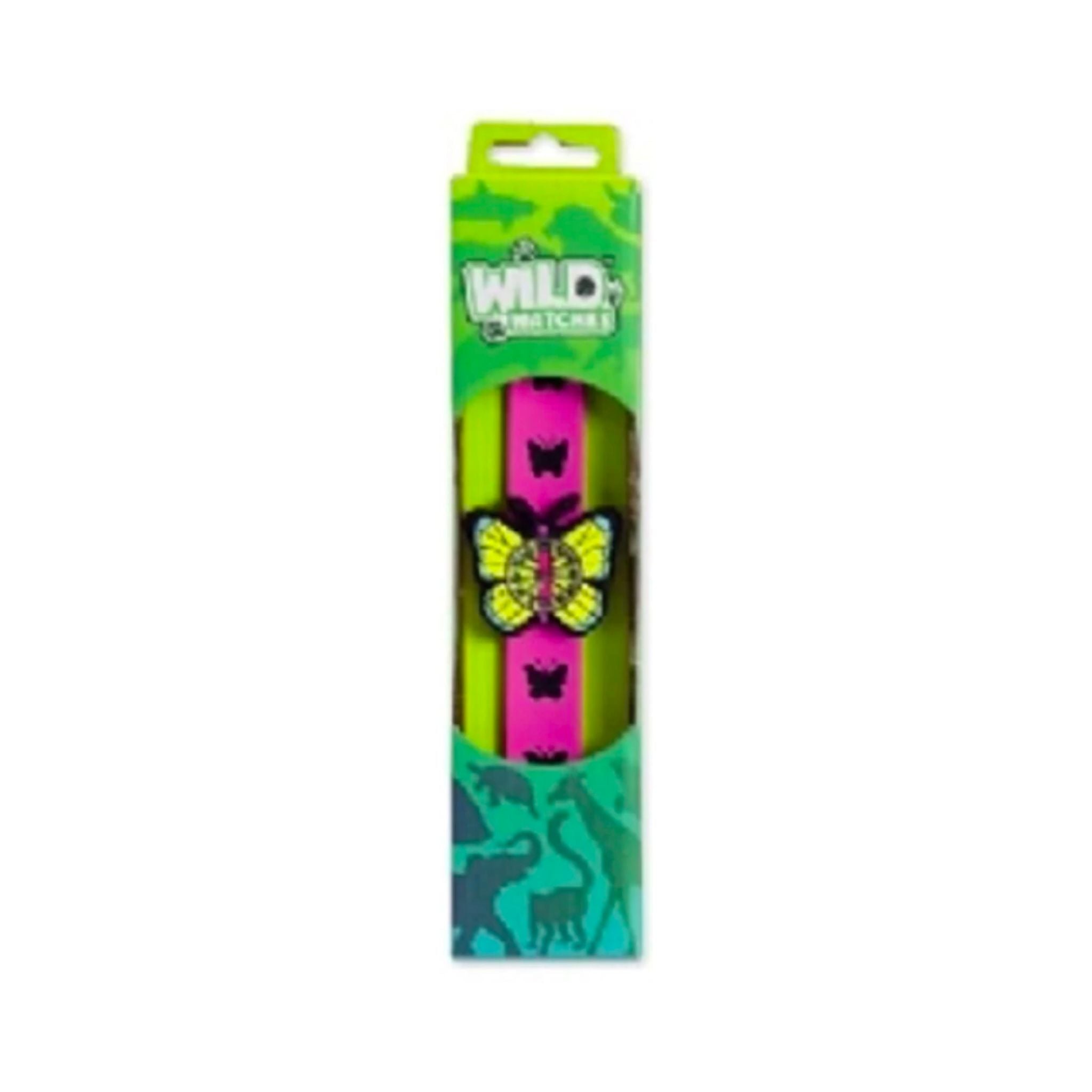 Wild Watches Butterfly Snap Band Watch