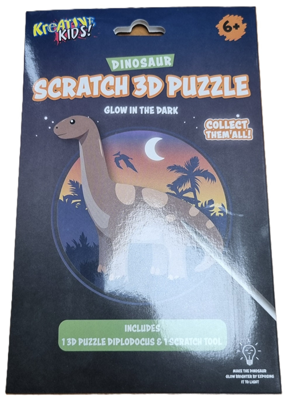 Kreative Kidz Glow In The Dark 3D Dino Puzzle