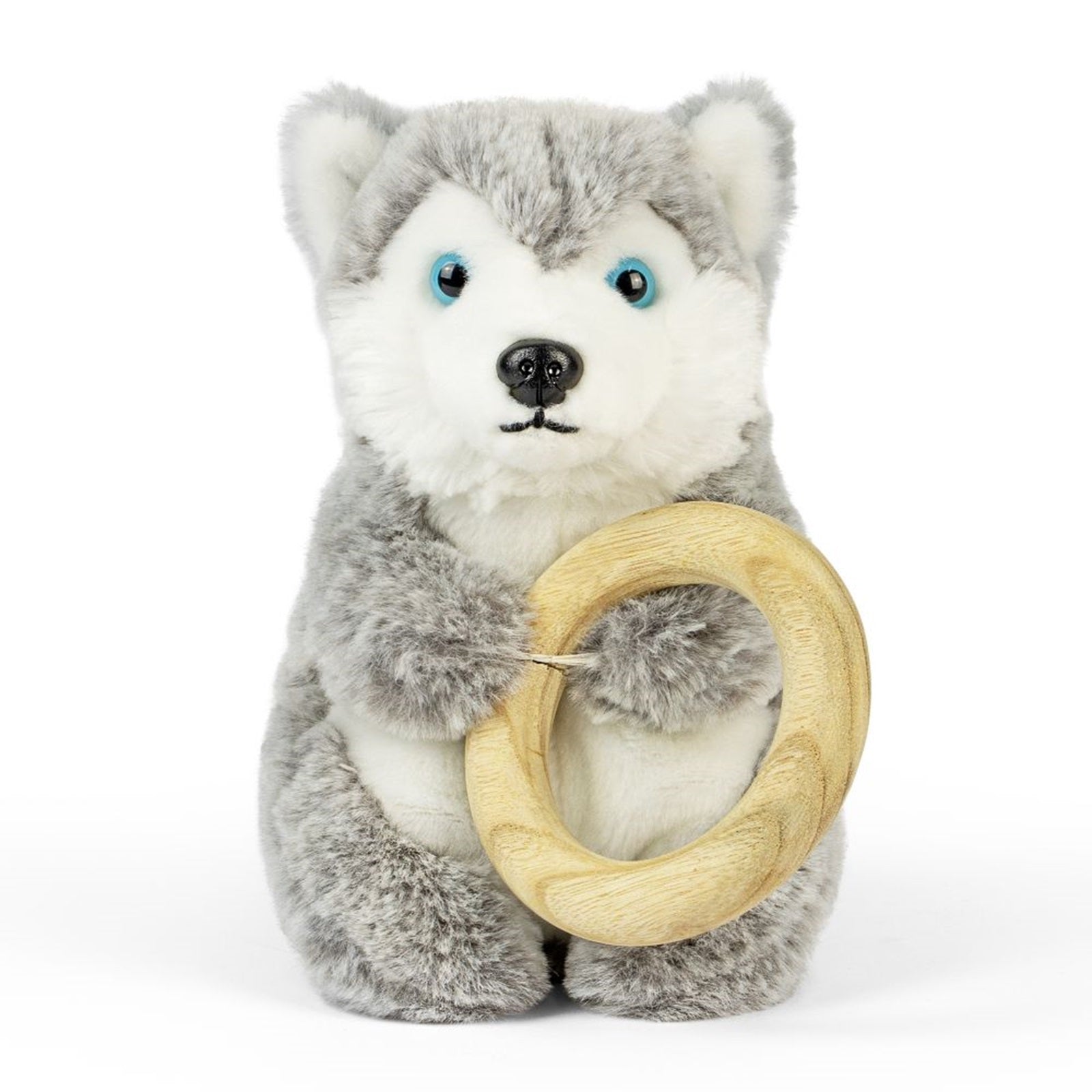 Keycraft Living Nature Baby Husky With Ring Soft Toy - AN766