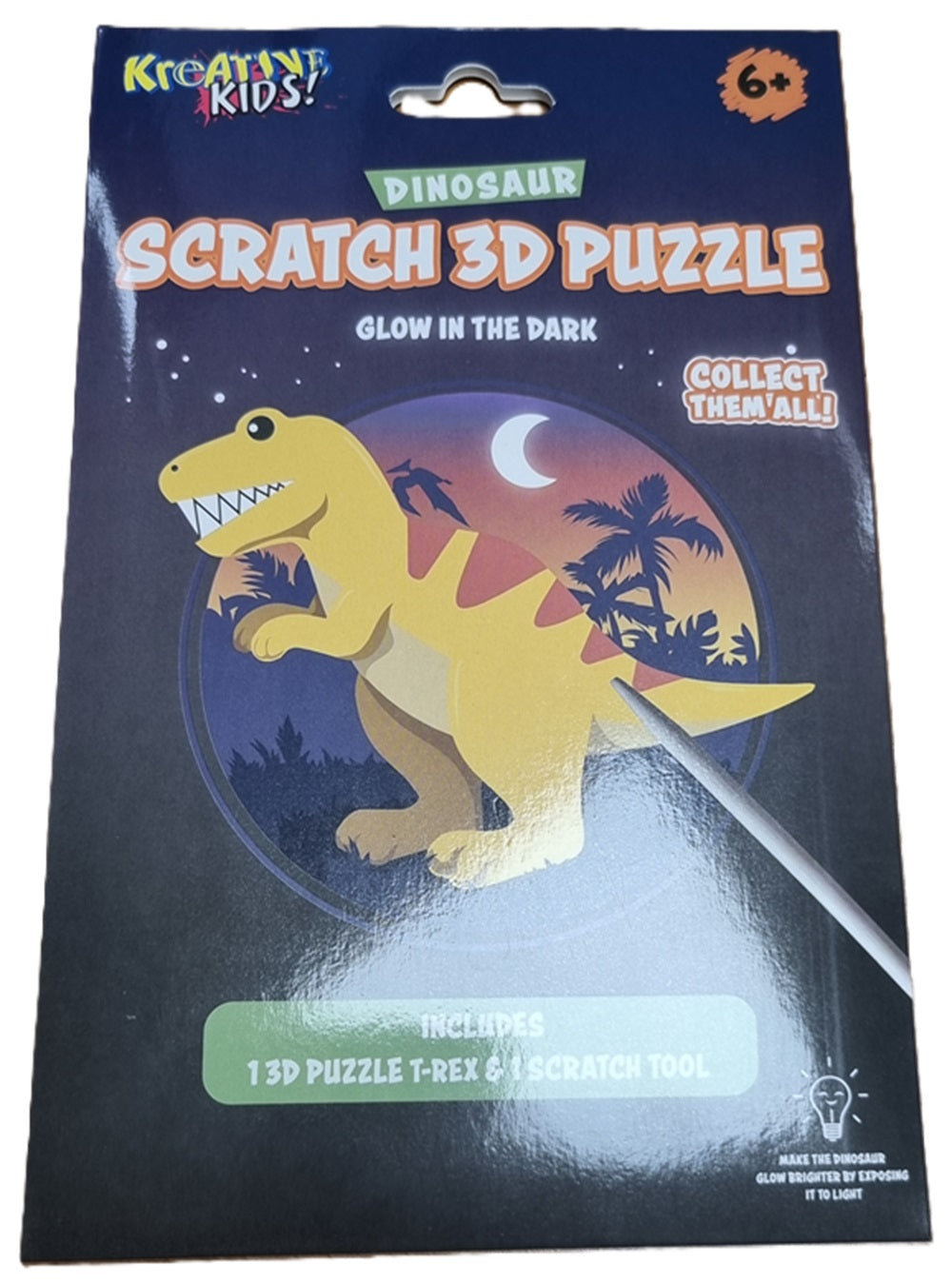 Kreative Kidz Glow In The Dark 3D Dino Puzzle