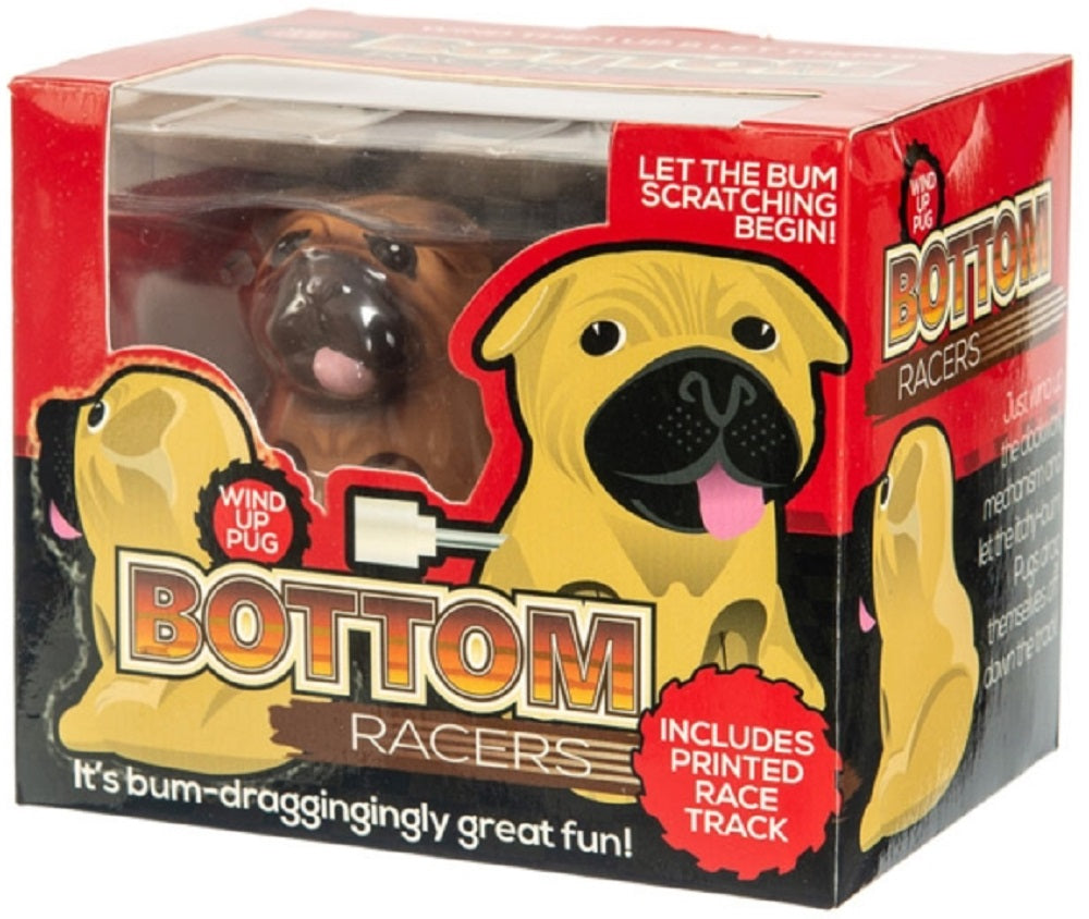 Funtime Gifts Clockwork Bottom Racing Pugs