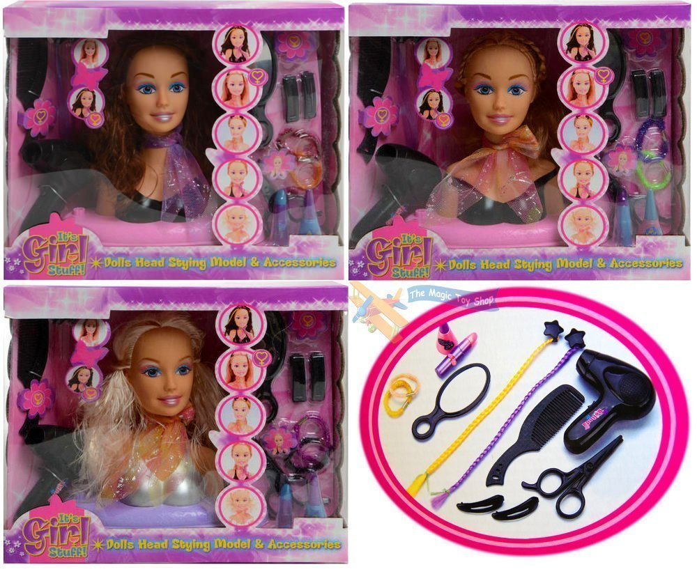 Doll's Head Styling Hairdressing Model Playset