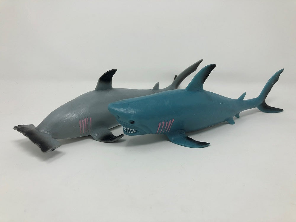 Ravensden Stretchy Rubber Shark Figure 23cm - 2 Designs