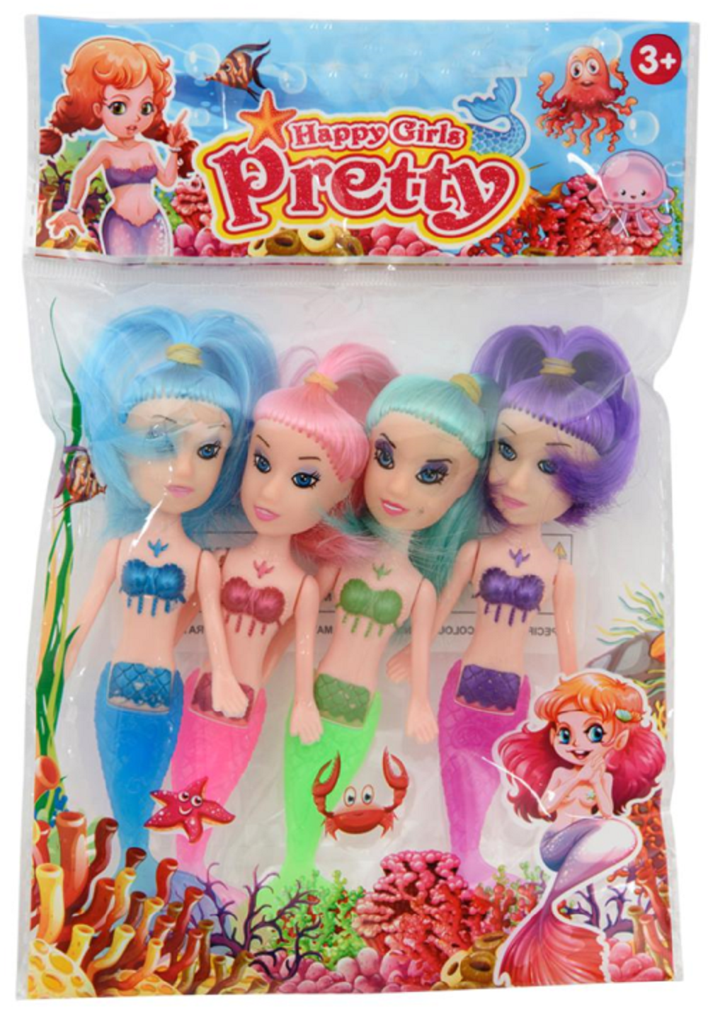 Giftworks 4 Piece Mermaid Doll Set
