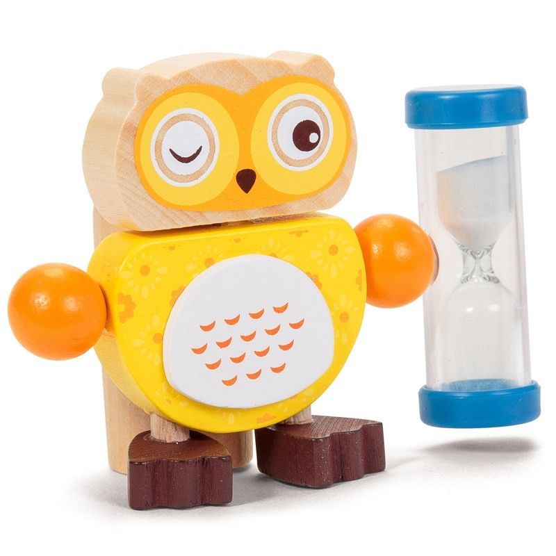 Wooden Owl Toothbrush Timer
