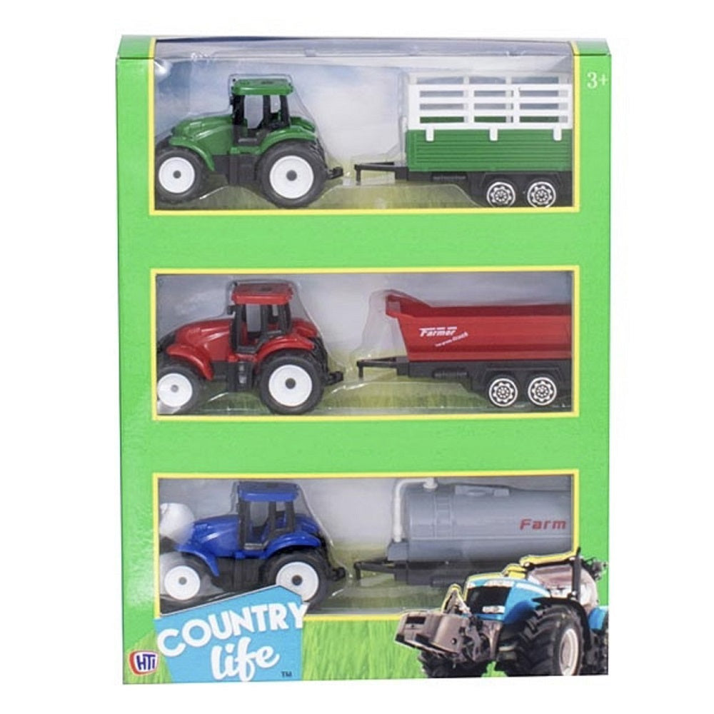 HTI Country Life 3pc Tractor and Trailer Set