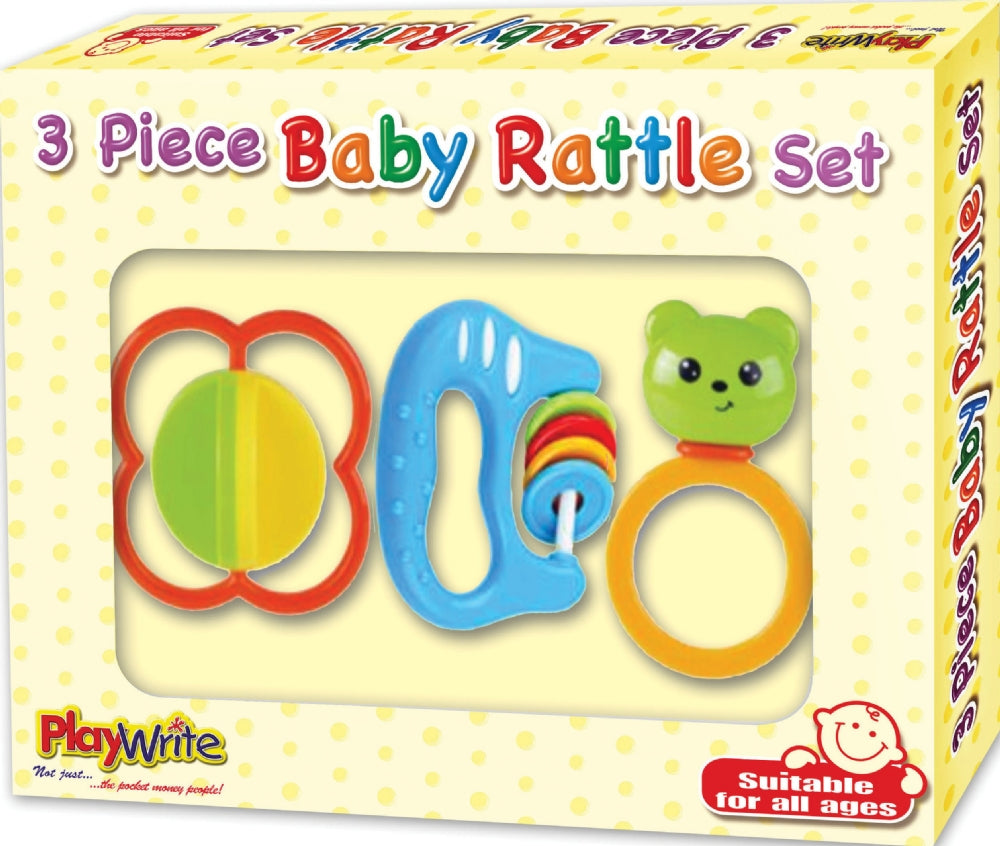 3 Piece Baby Rattle Set