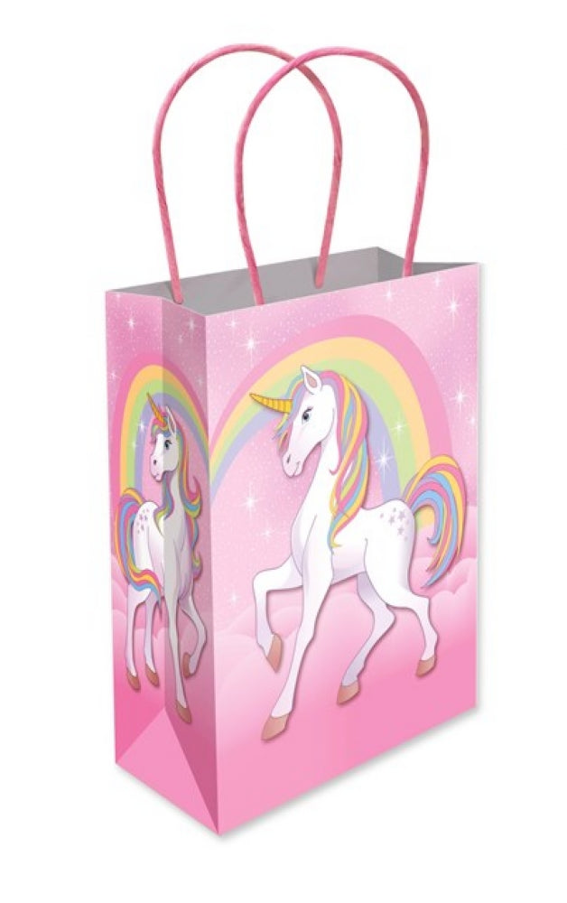 Unicorn String Handle Party Bags 22cm