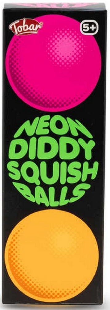 Tobar Neon Diddy Squish Balls Pack of 3