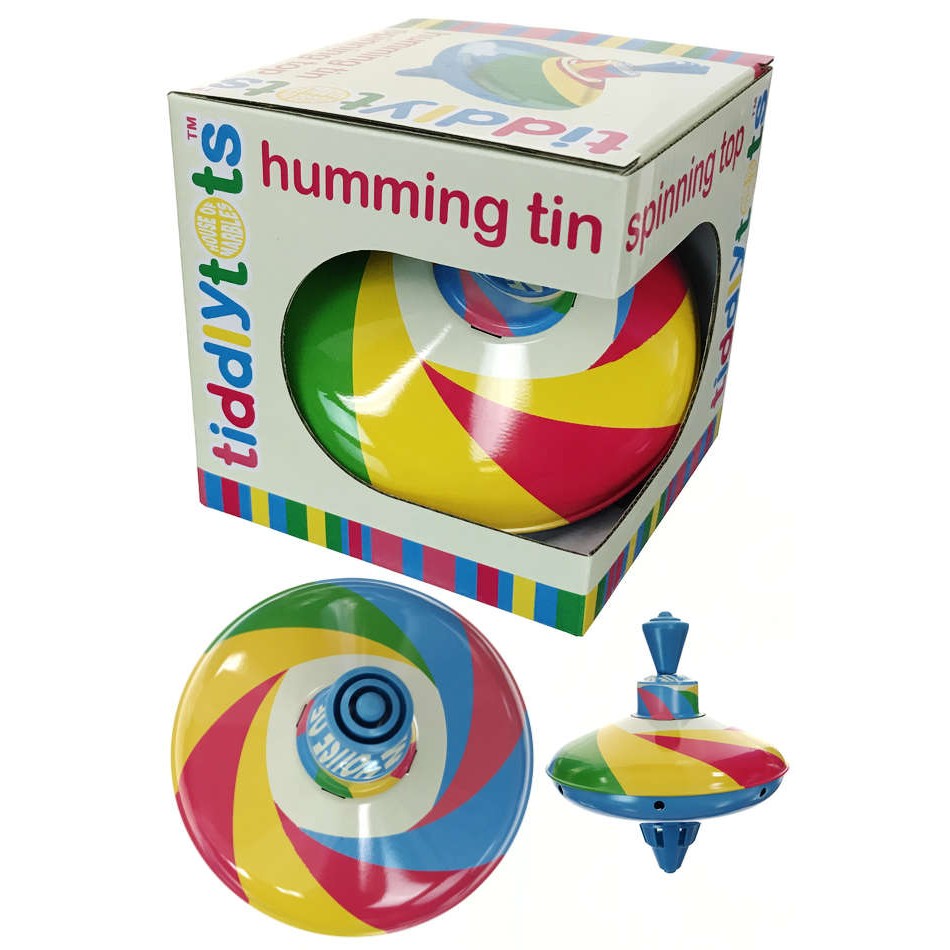 Rainbow Tin Spinning Humming Top