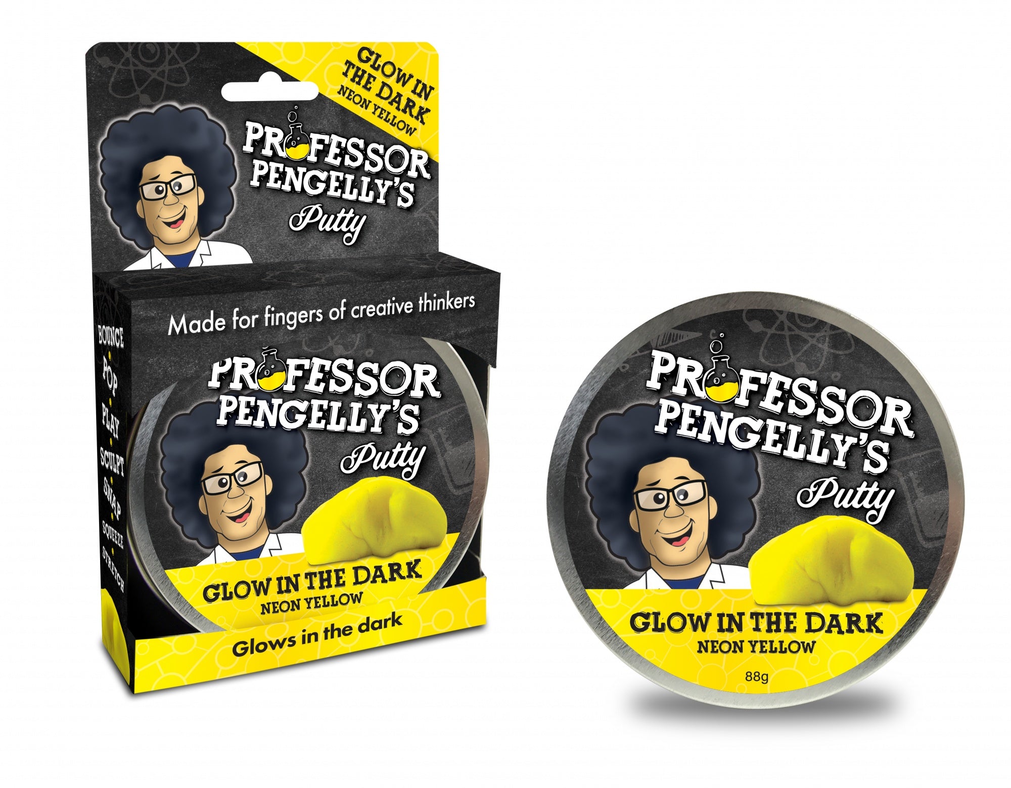 Professor Pengelly's Glow in the Dark Neon Yellow Putty