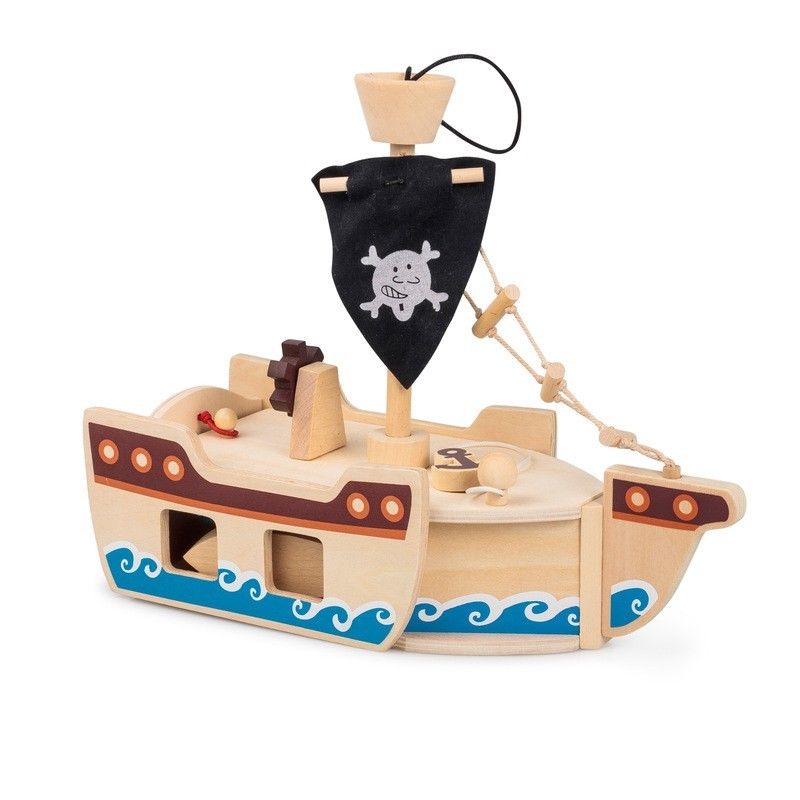 Wooden Pirate Ship Playset