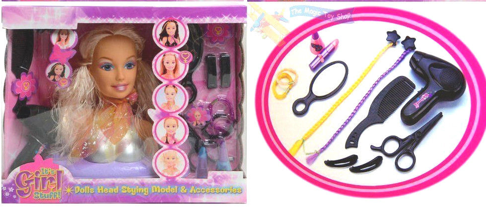 Doll's Head Styling Hairdressing Model Playset