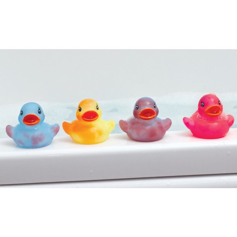 Pack of 4 Colour Changing Rubber Ducks