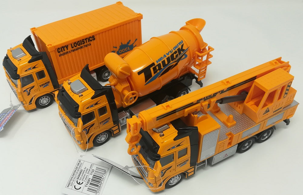 KandyToys Die Cast Pull Back Construction Vehicles