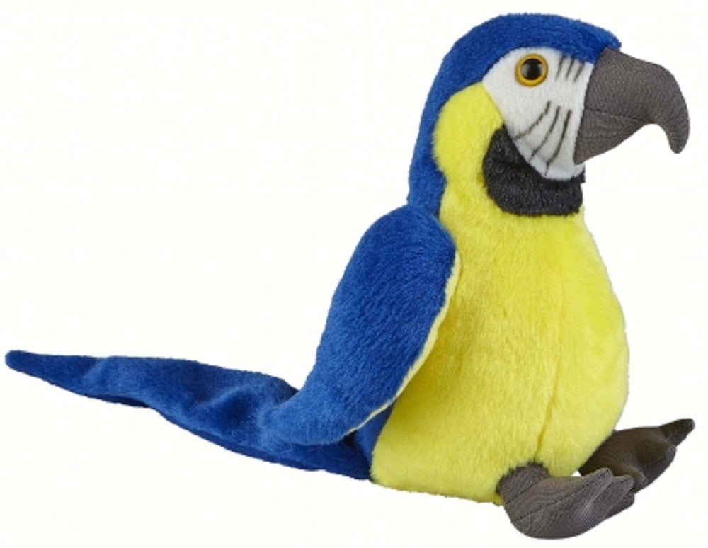 Ravensden Plush Blue and Gold Macaw Standing 17cm