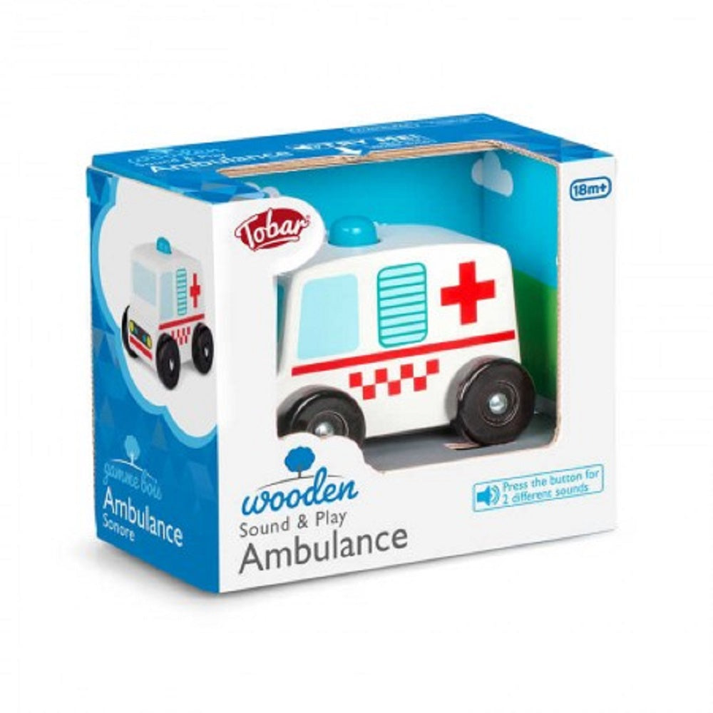 Wooden Sound and Play Ambulance