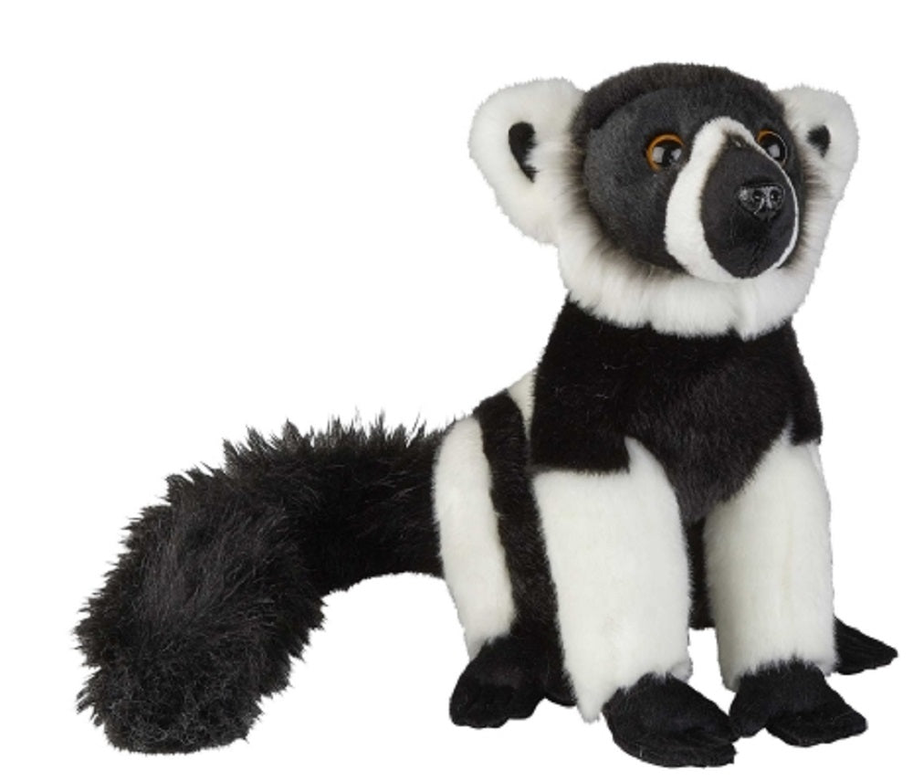 Ravensden Soft Toy Ruffed Lemur Sitting 28cm
