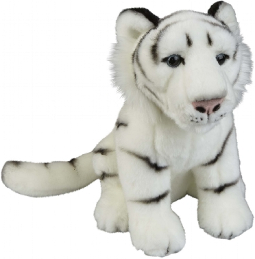 Ravensden Soft Toy White Tiger Sitting 25cm