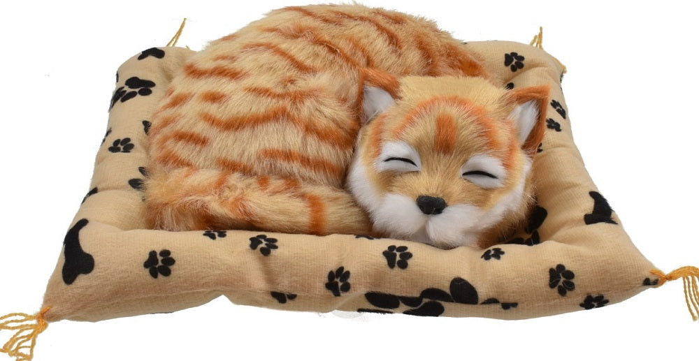 KandyToys Large Cat on Blanket with Sound