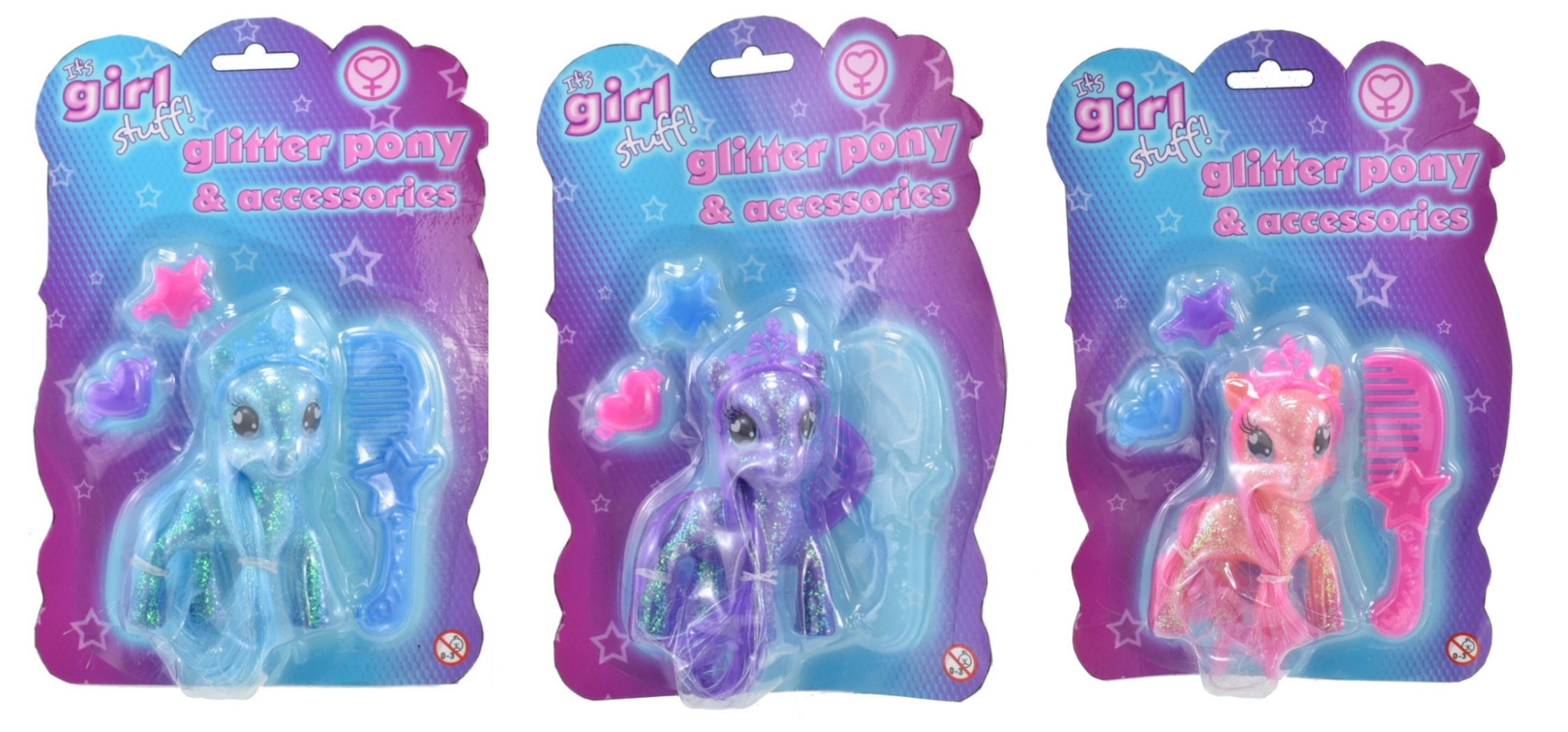 Glitter Pony Figurine and Accessories
